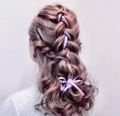 超美丝带编发教程让你仙仙哒,仙气十足的丝带编发