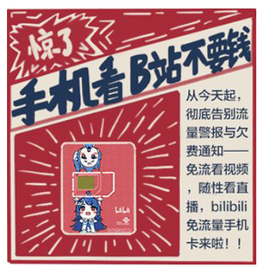 bilibili免流专属定制卡,bilibili专属免流卡