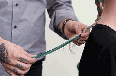 超美丝带编发教程让你仙仙哒,仙气十足的丝带编发