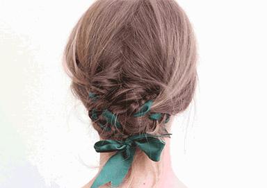 超美丝带编发教程让你仙仙哒,仙气十足的丝带编发