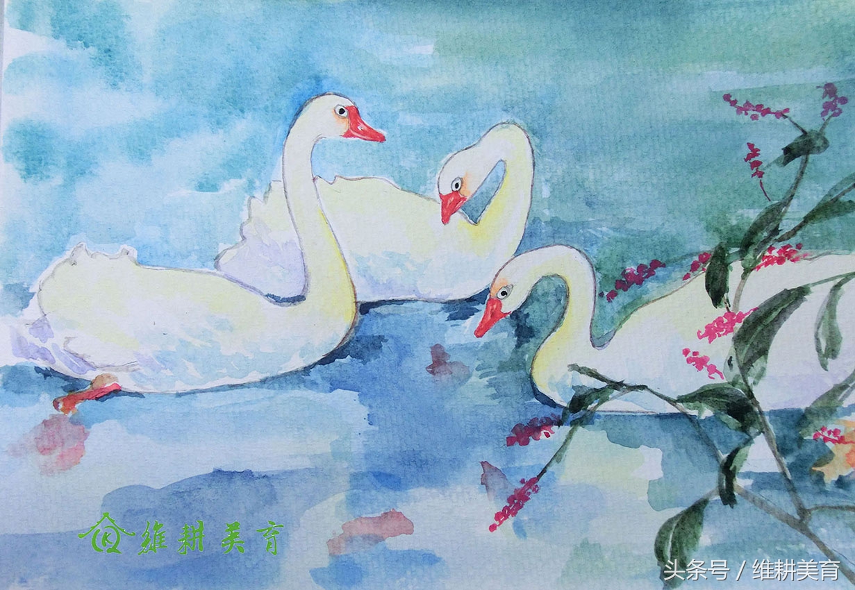 鹅鹅鹅曲项向天歌舞蹈练习,曲项向天歌绘画步骤