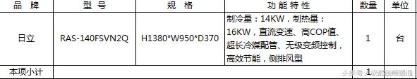 干货：成都东麓驿境安装日立中央空调1托5方案及价格预算