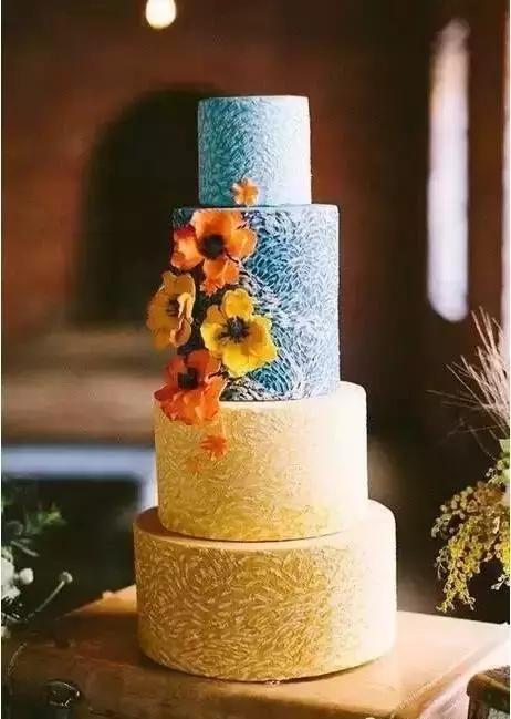 翻糖结婚十周年蛋糕,婚礼翻糖蛋糕ins