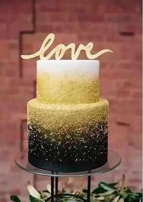 翻糖结婚十周年蛋糕,婚礼翻糖蛋糕ins