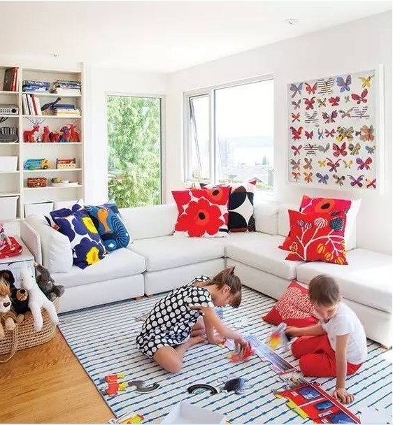 适合孩子读书玩耍的客厅装修风格,在客厅给孩子装个玩耍空间