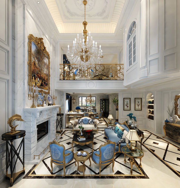 别墅设计|湖墅观止250㎡法式风格|湖光春色浪漫满屋