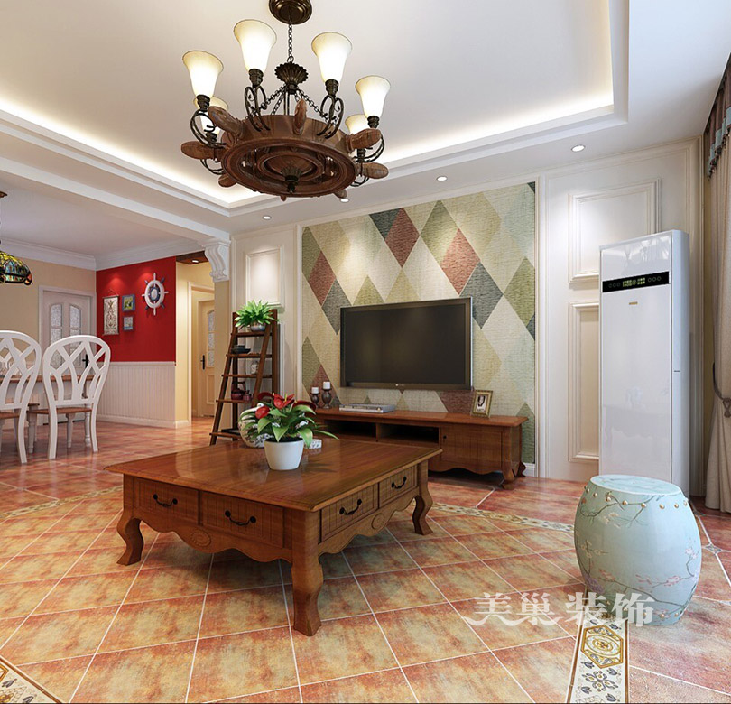 郑州天地湾120平美式乡村不一样的休闲生活