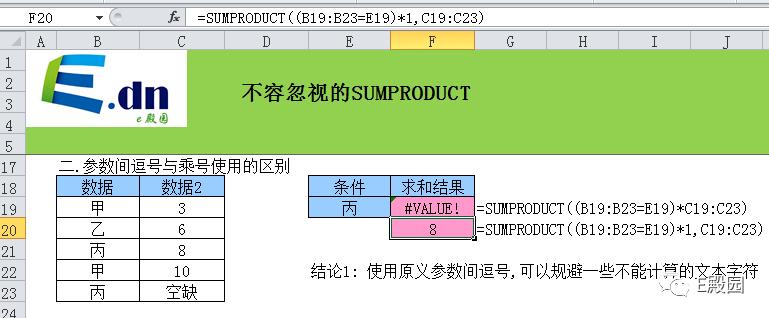 sumproduct的用处,sumproduct忽略错误值