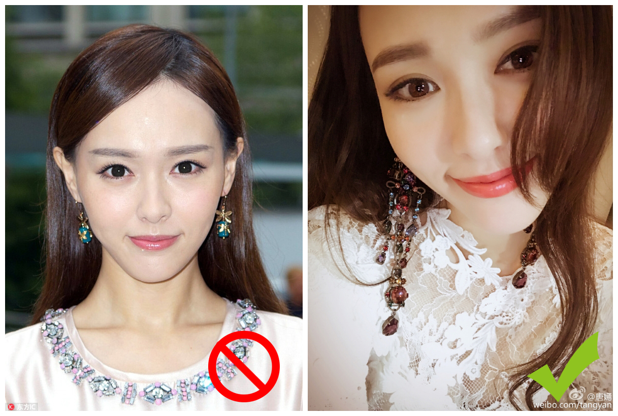 唐嫣戴美瞳和没戴美瞳的对比照,唐嫣首次公开疯狂戴美瞳的原因