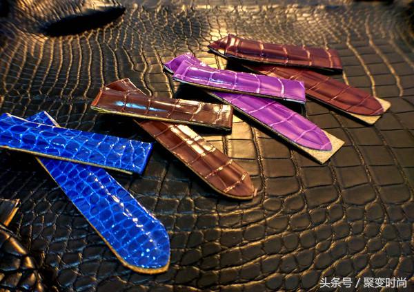 真正的鳄鱼皮表带,暗扣式鳄鱼皮表带
