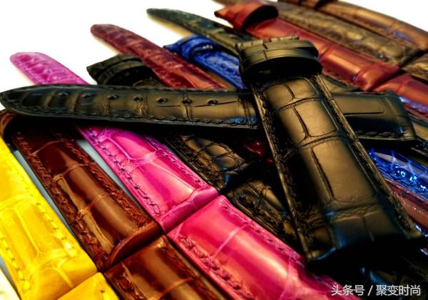 真正的鳄鱼皮表带,暗扣式鳄鱼皮表带