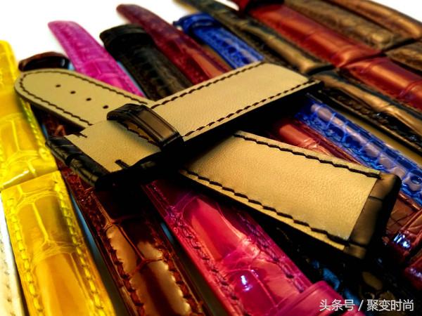 真正的鳄鱼皮表带,暗扣式鳄鱼皮表带