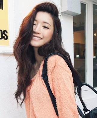 适合中长发长脸发际线高的烫发,长脸适合的细软塌中长发烫发