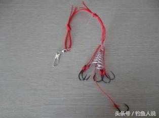 海竿爆炸钩钓鲢鳙钓组的安装方法,海竿串钩加爆炸钩钓组