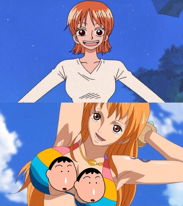 海贼王两年后重聚还是娜美漂亮,娜美两年前后的身材变化