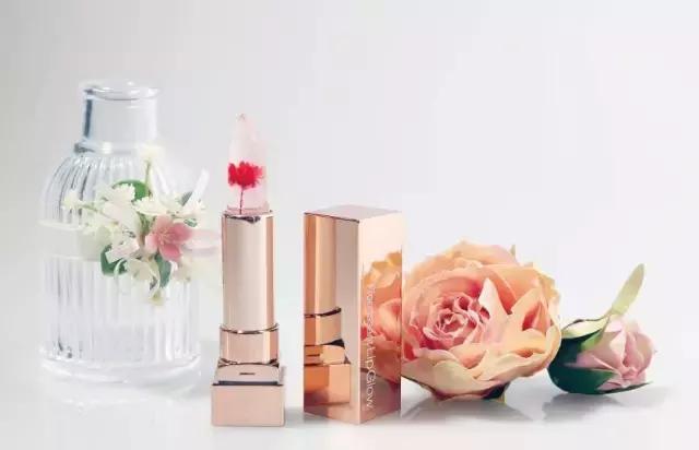 网红果冻润唇膏,果冻鲜花变色唇膏