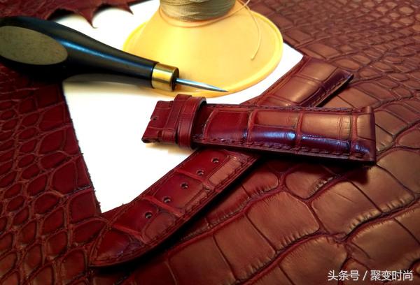 真正的鳄鱼皮表带,暗扣式鳄鱼皮表带