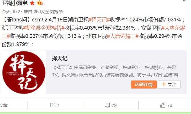 择天记鹿晗收视率高吗,鹿晗择天记收视率如何