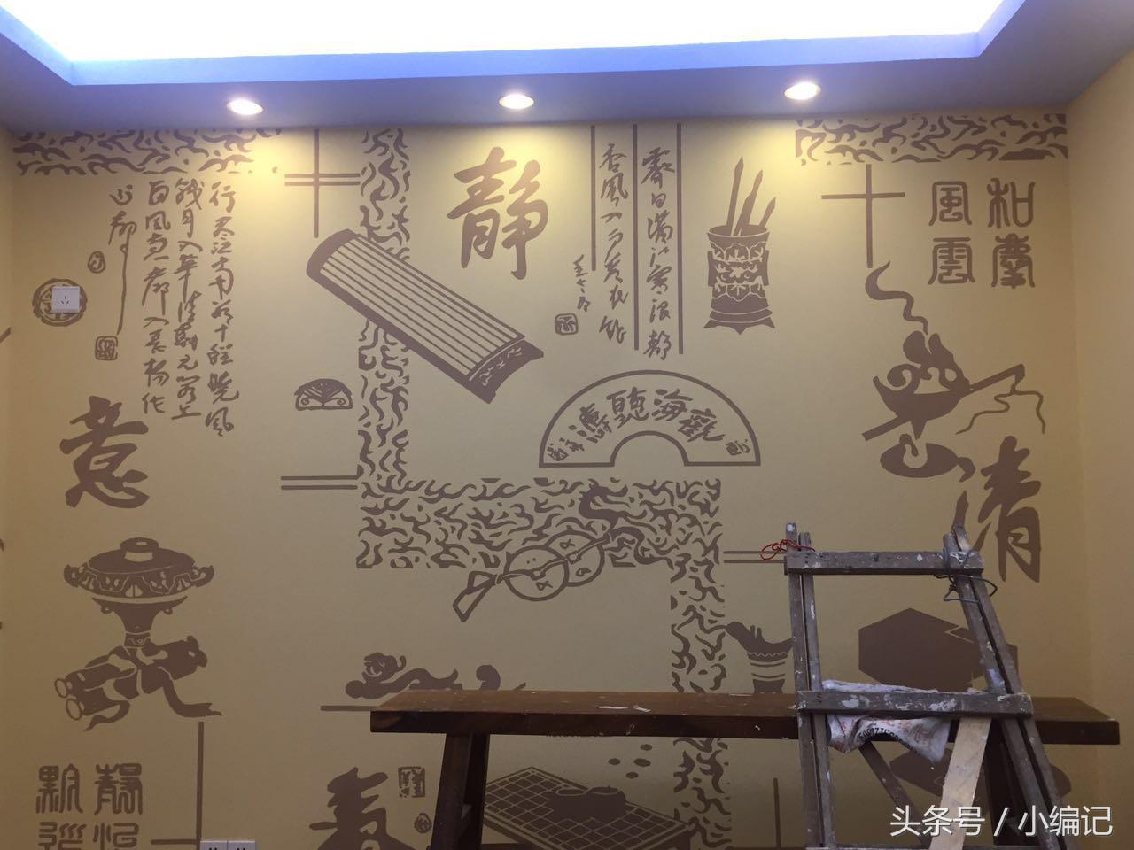 硅藻泥画阴刻和阳刻哪个好,硅藻泥刻图施工全过程