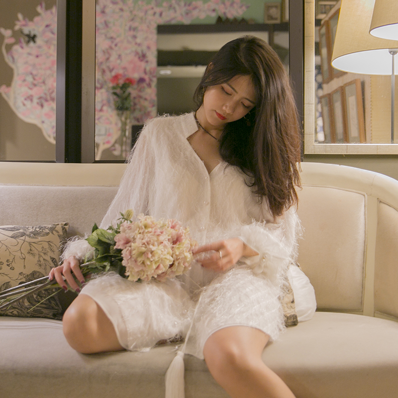 蕾丝雪纺小清新裙,优雅气质雪纺裙散发迷人气息