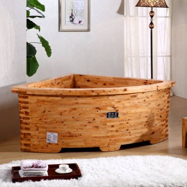 小户型家用木浴桶,小浴室泡澡桶买什么样的实用