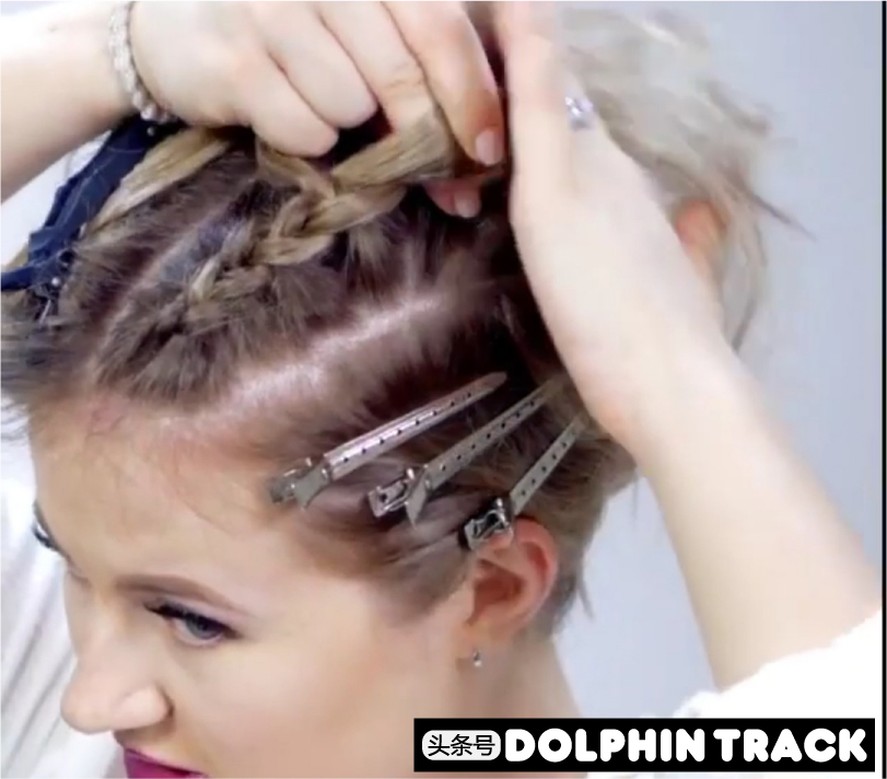 ins短发丝带编发,编发教程ins风短发