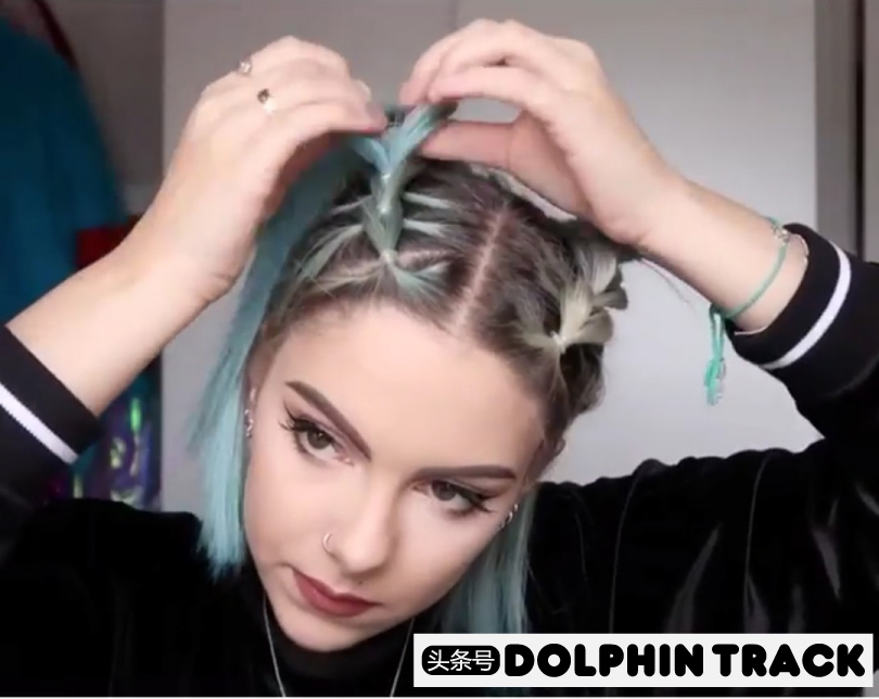 ins短发丝带编发,编发教程ins风短发