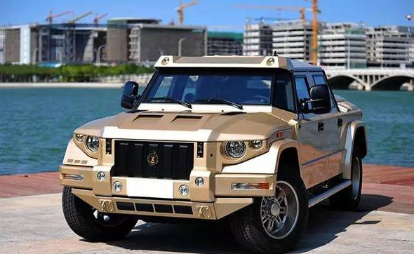 900万越野怪物车标是个Z,架机枪敢上战场,车里居然有个酒吧