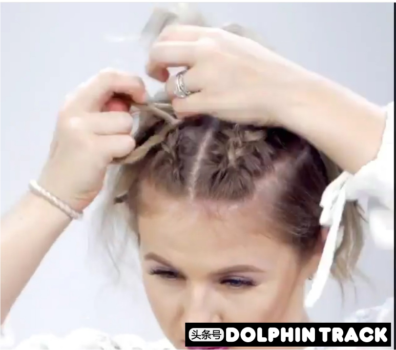 ins短发丝带编发,编发教程ins风短发