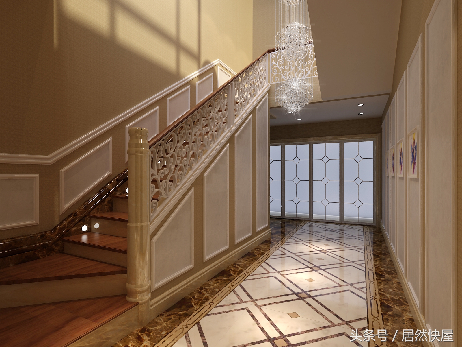 这家业主是蒙古族，格外喜欢石材，看看设计师怎样满足他的需求的