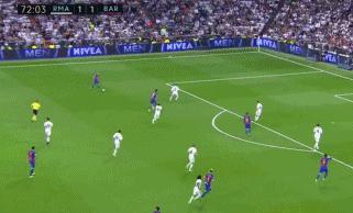 西甲16-17梅西绝杀皇马,皇马2:0巴萨梅西黄牌