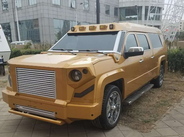 900万越野怪物车标是个Z,架机枪敢上战场,车里居然有个酒吧