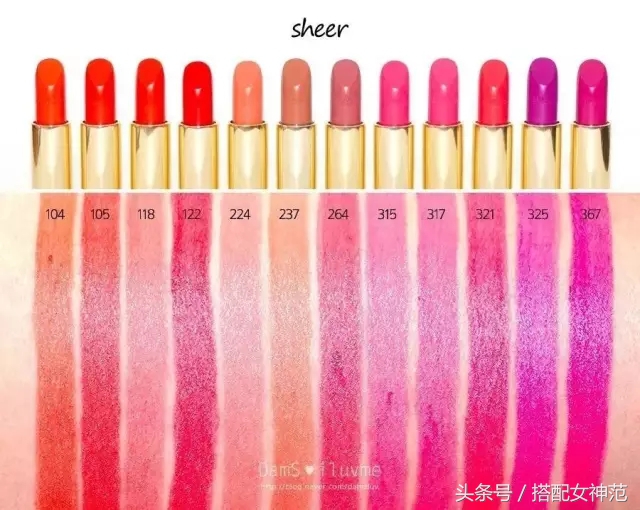 兰蔻全部口红试色,兰蔻lancome口红