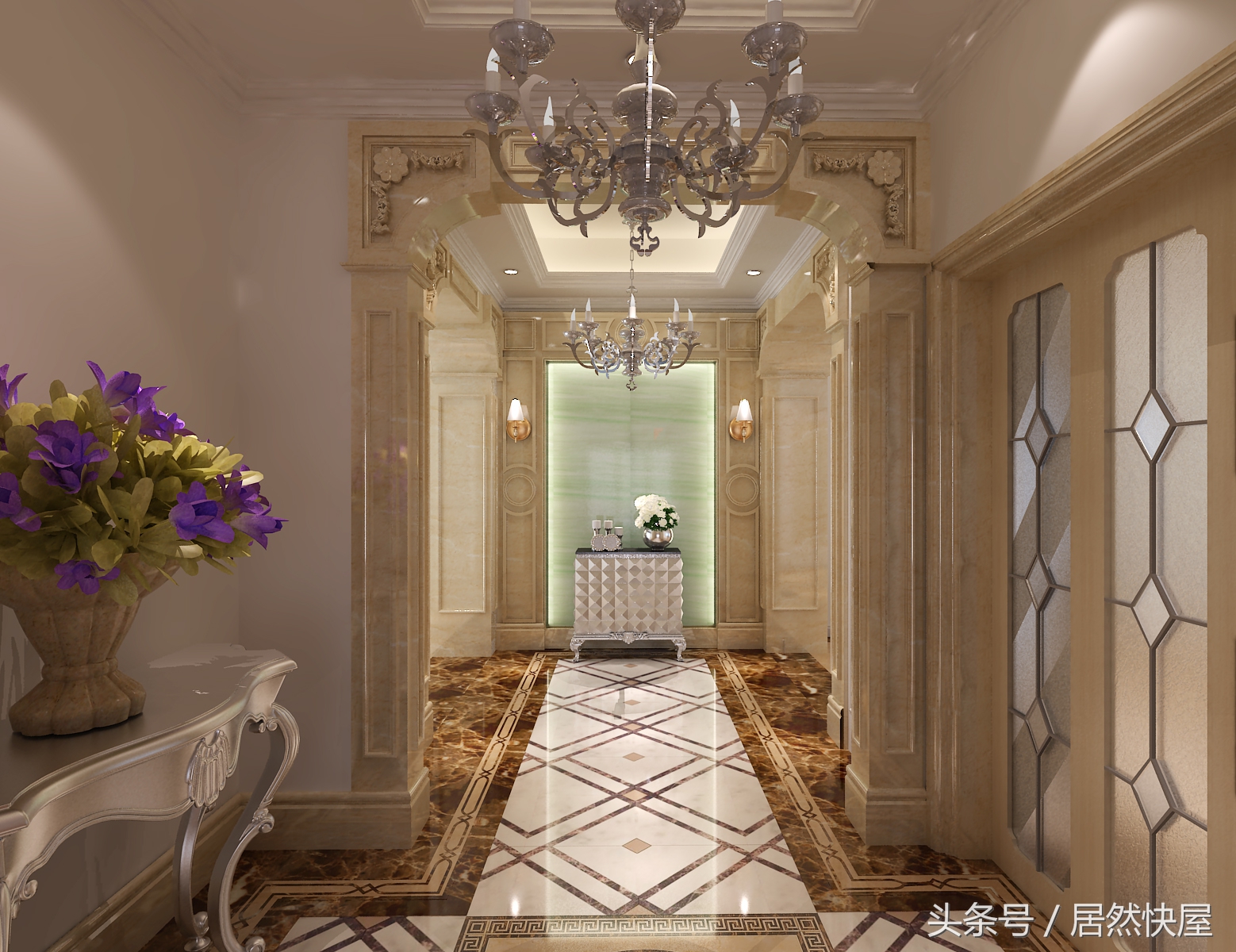 这家业主是蒙古族，格外喜欢石材，看看设计师怎样满足他的需求的