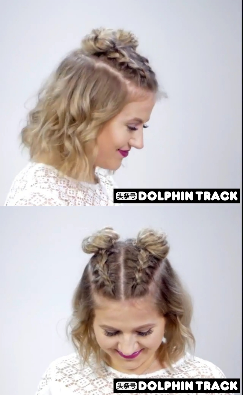 ins短发丝带编发,编发教程ins风短发