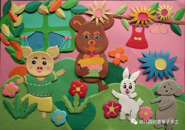 幼儿园亲子手工作品3-5人玩法,幼儿亲子小手工简单