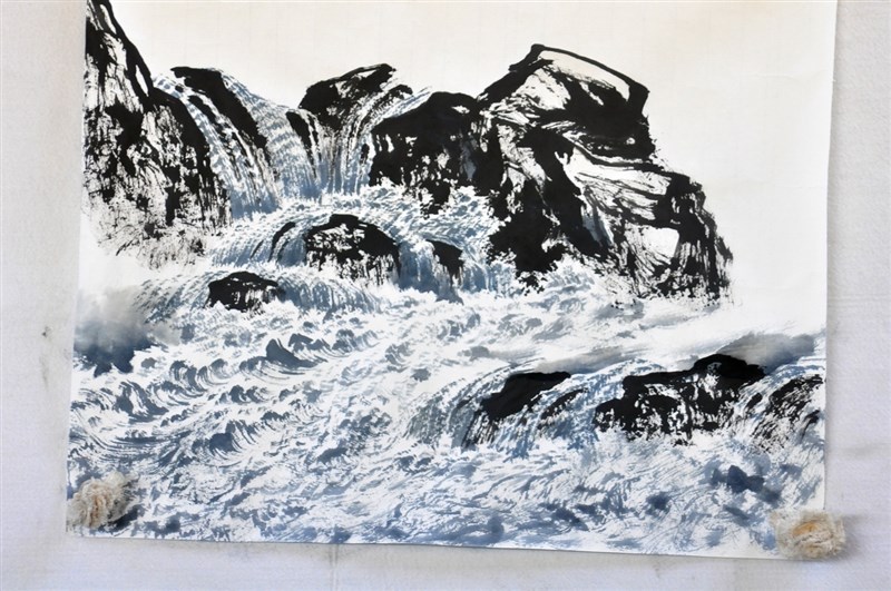 最新曾刚彩墨山水画技法,曾刚彩墨山水技法教学宝典