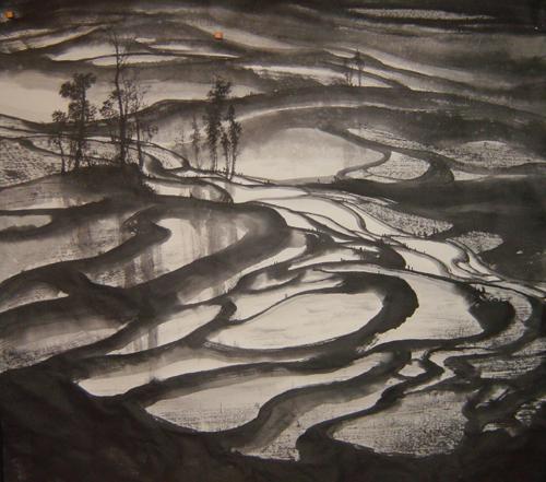 最新曾刚彩墨山水画技法,曾刚彩墨山水技法教学宝典