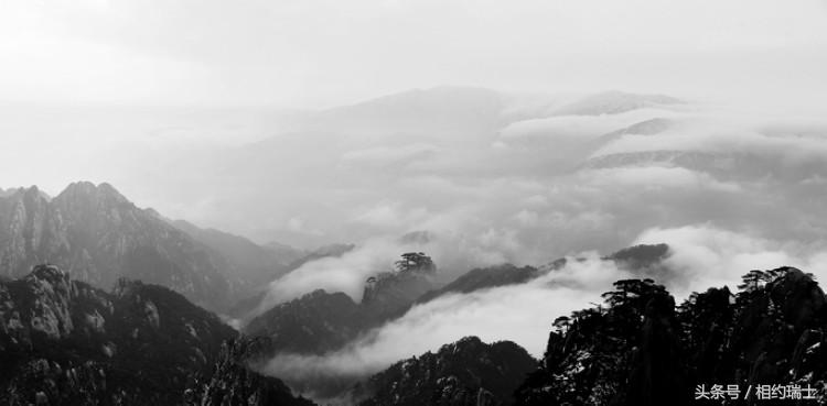 黄山水墨画风景千里江山图,原来古代水墨画是真的黄山
