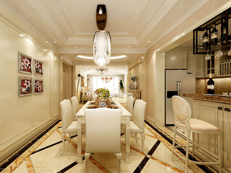 哈尔滨欧式装修风格全屋效果图,100平方三室一厅装修欧式风格图片