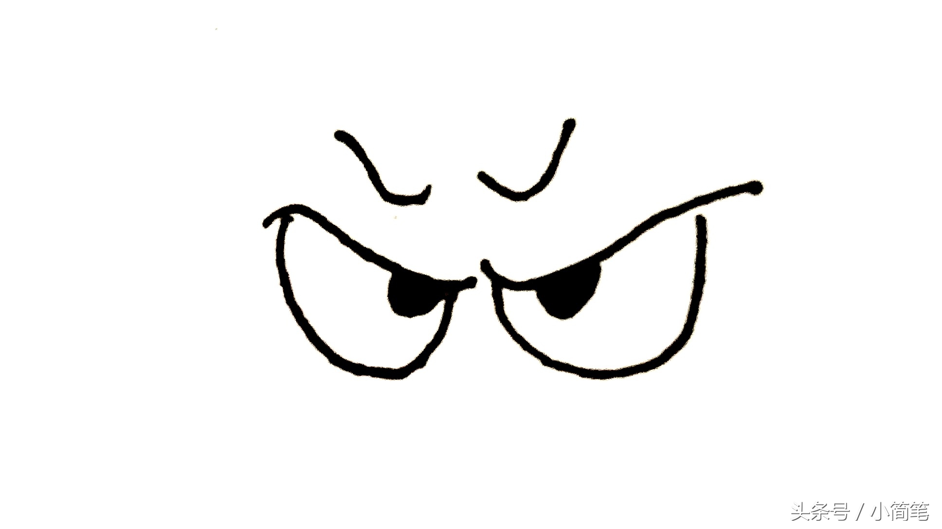 育儿简笔画6-10岁,狐狸眼睛画法简笔画