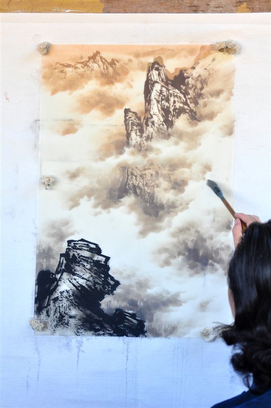 最新曾刚彩墨山水画技法,曾刚彩墨山水技法教学宝典