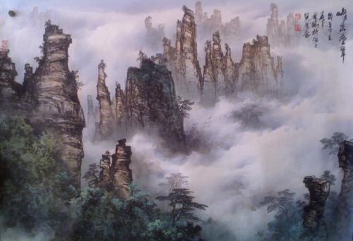 最新曾刚彩墨山水画技法,曾刚彩墨山水技法教学宝典