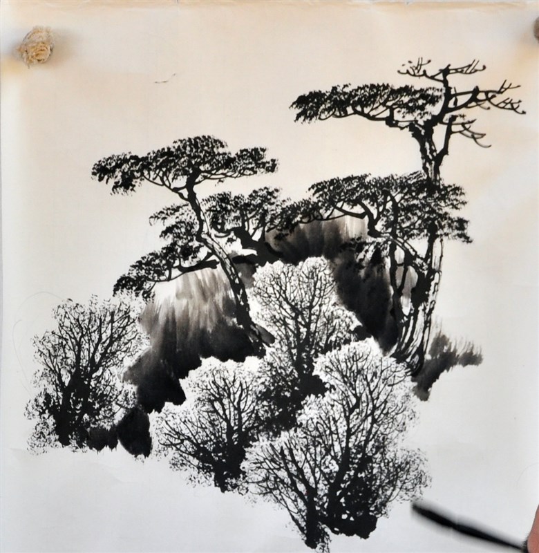 最新曾刚彩墨山水画技法,曾刚彩墨山水技法教学宝典