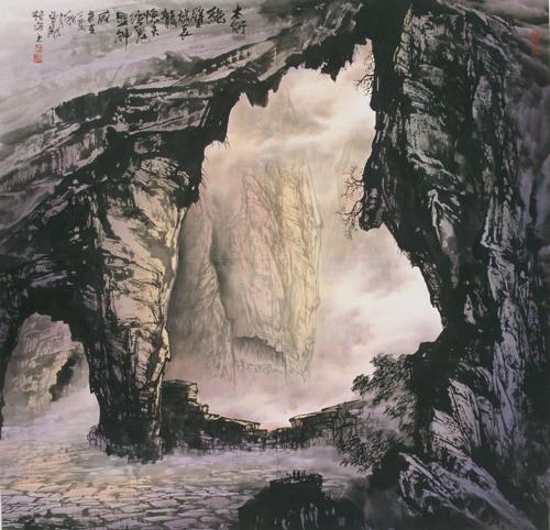 最新曾刚彩墨山水画技法,曾刚彩墨山水技法教学宝典