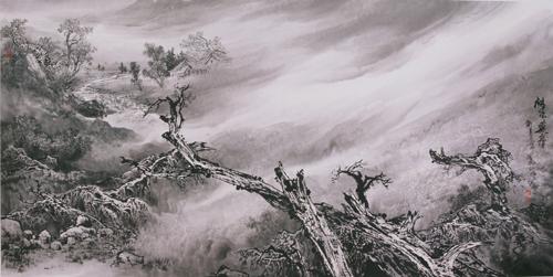 最新曾刚彩墨山水画技法,曾刚彩墨山水技法教学宝典