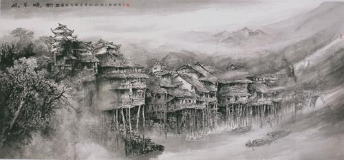 最新曾刚彩墨山水画技法,曾刚彩墨山水技法教学宝典