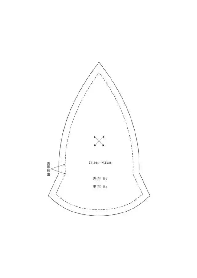 帽子防晒遮阳帽带绳纸样,中老年女式遮阳帽纸样尺寸
