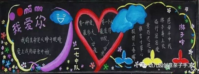母亲节母爱的黑板报,母亲节黑板报又简单又好看图文