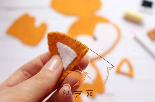 不织布小狐狸玩偶,不织布玩偶狐狸教程